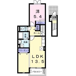 鴻池新田駅 徒歩10分 2階の物件間取画像